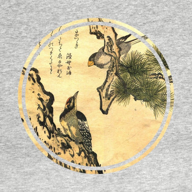 Old Japanese painting birds 2 by Bearpear